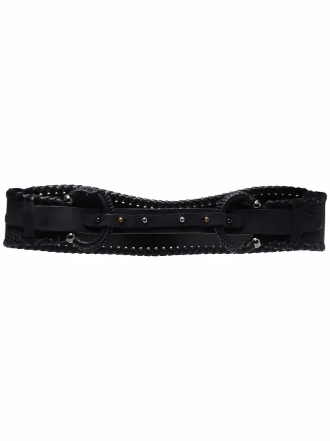 Gianfranco Ferré Pre-Owned 1990s double-buckled curved leather belt