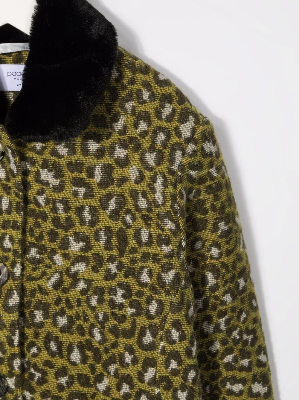 Shop Paade Mode Leopard-print Coat In Green