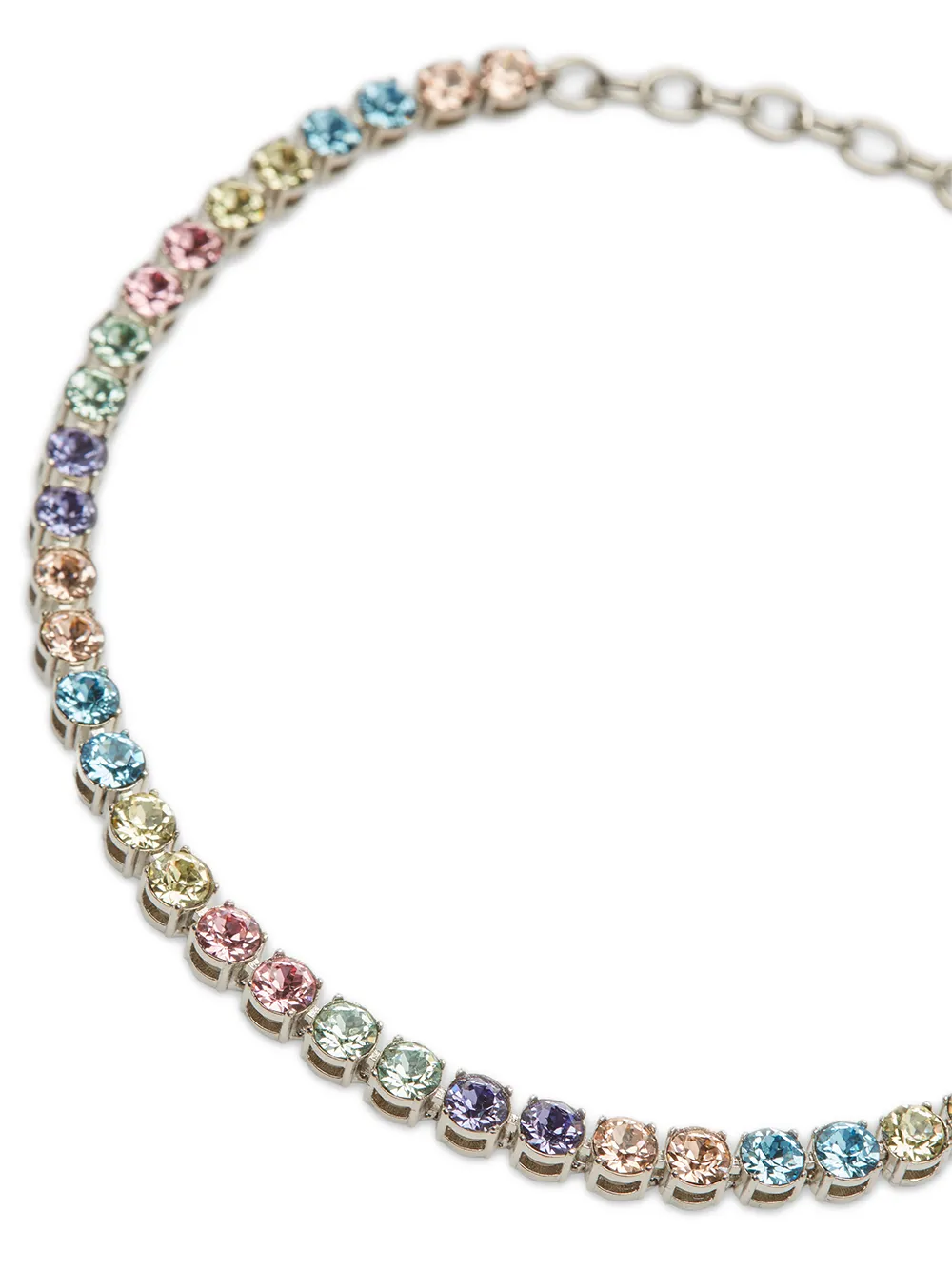 rainbow crystal anklet