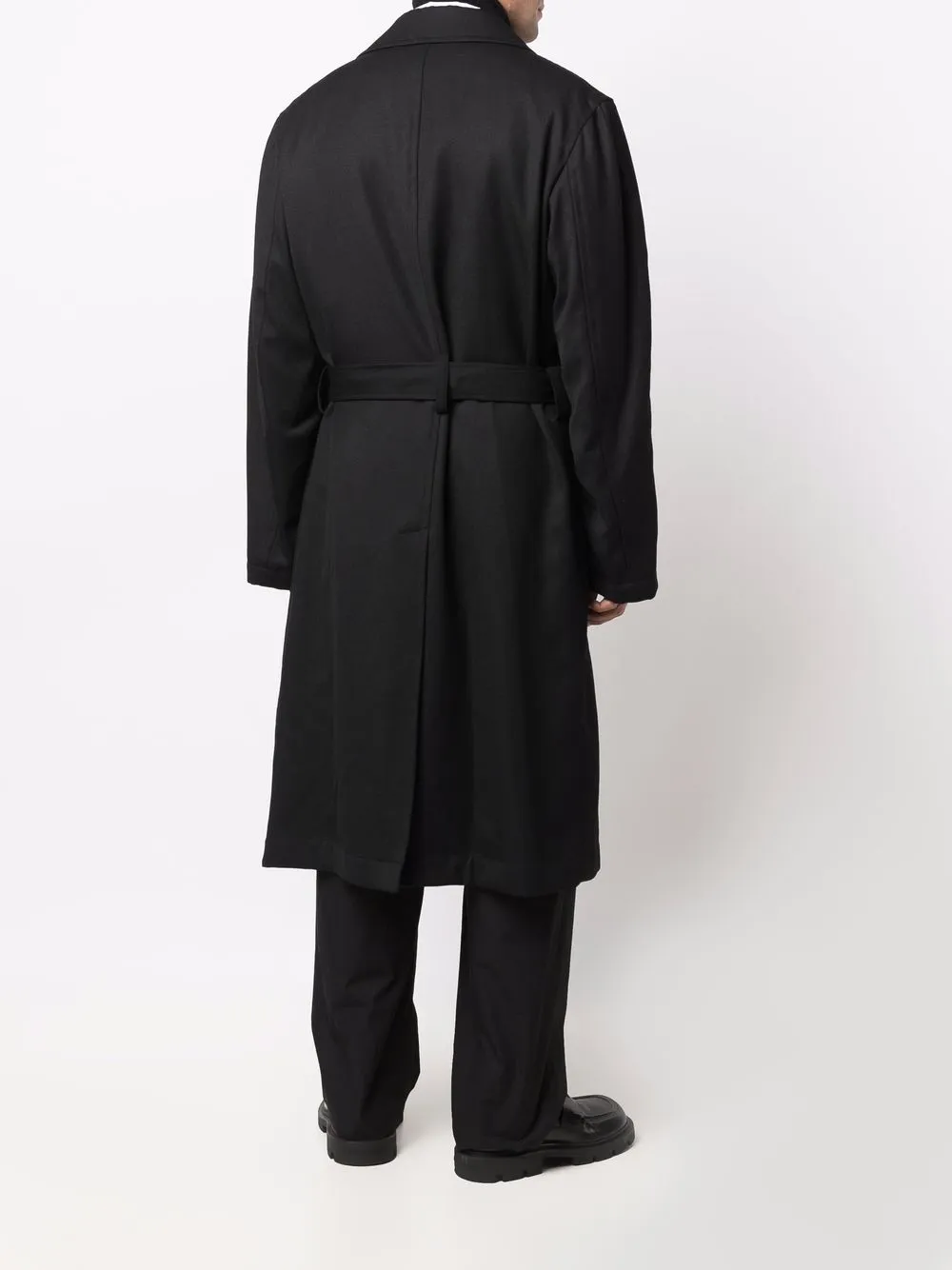 фото Yohji yamamoto двубортное шерстяное пальто