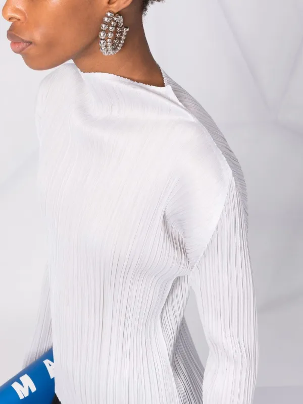 Pleats Please Issey Miyake plissé-detail Mock Neck Top - Farfetch