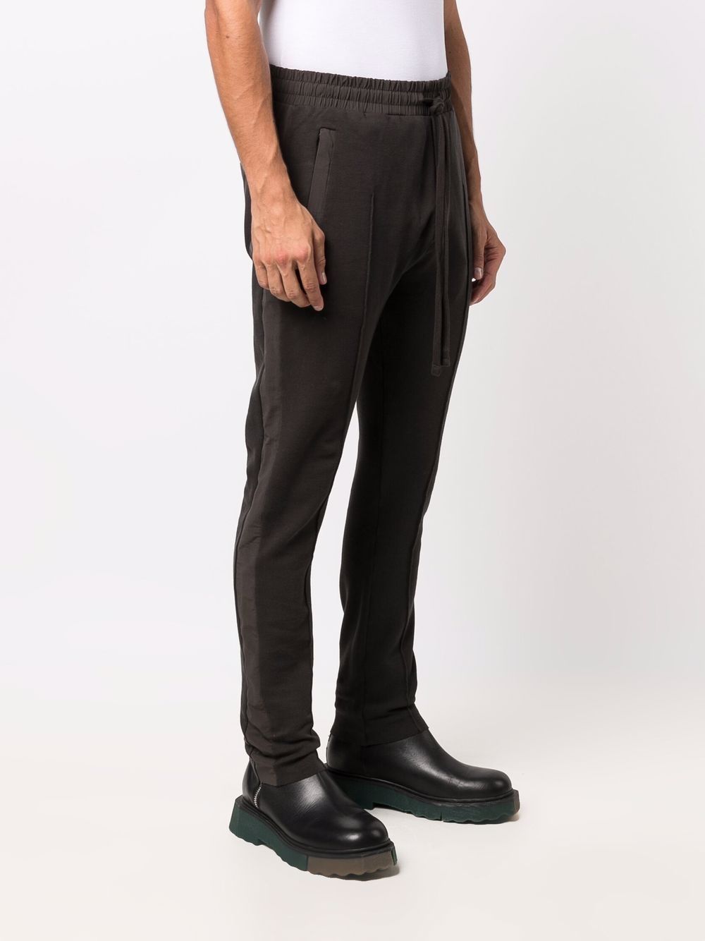 Shop Thom Krom Pin-tuck Detail Sweatpants In Brown