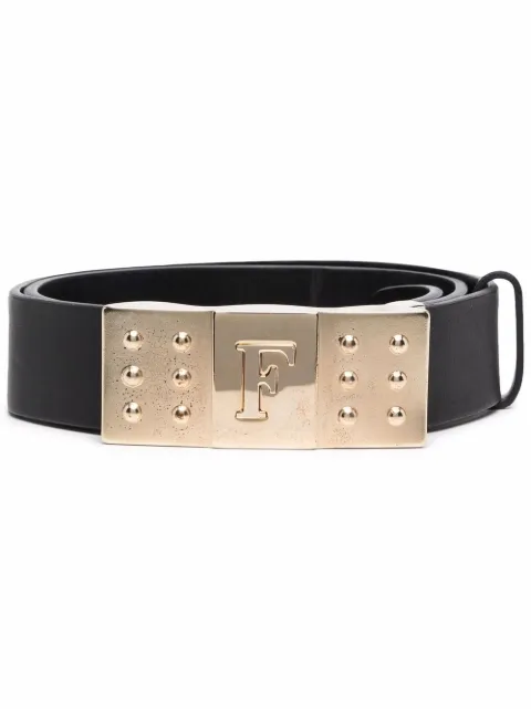 Gianfranco Ferré Pre-Owned 1990s logo engraved buckled leather belt