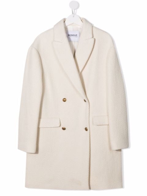 DONDUP KIDS TEEN double-breasted wool-blend coat