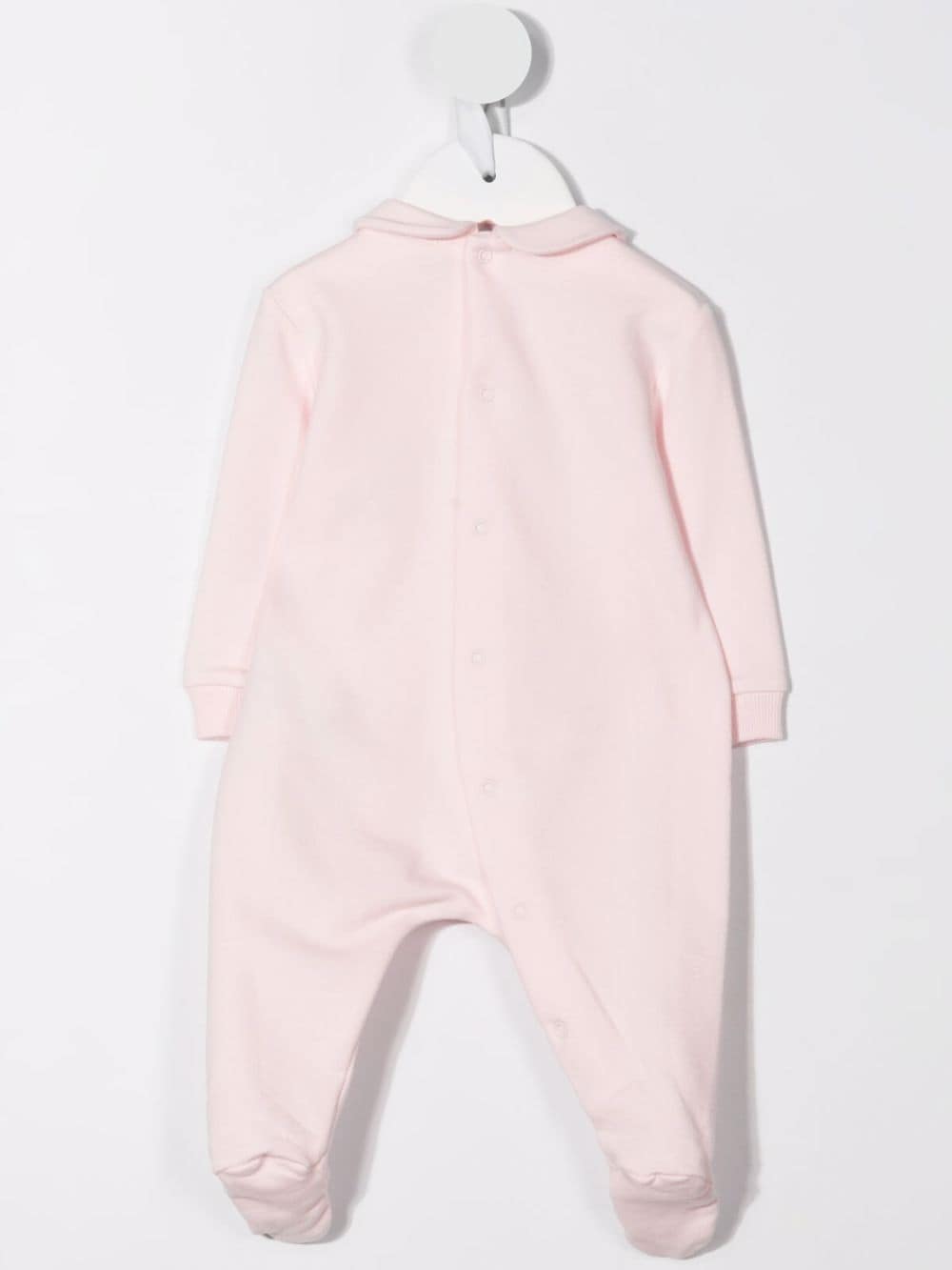 Shop Il Gufo Logo-print Stretch-cotton Babysuit In 粉色