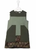 Il Gufo sleeveless patchwork dress - Green