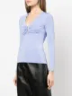 Jonathan Simkhai Standard V-neck long-sleeve fitted top