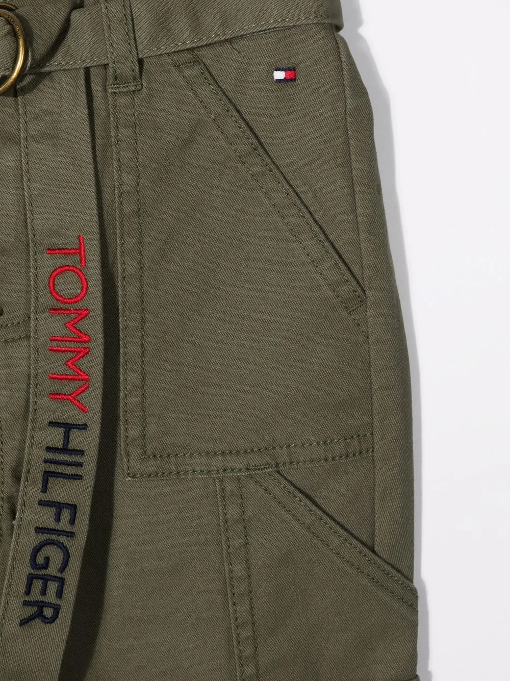 фото Tommy hilfiger junior брюки с поясом и вышитым логотипом