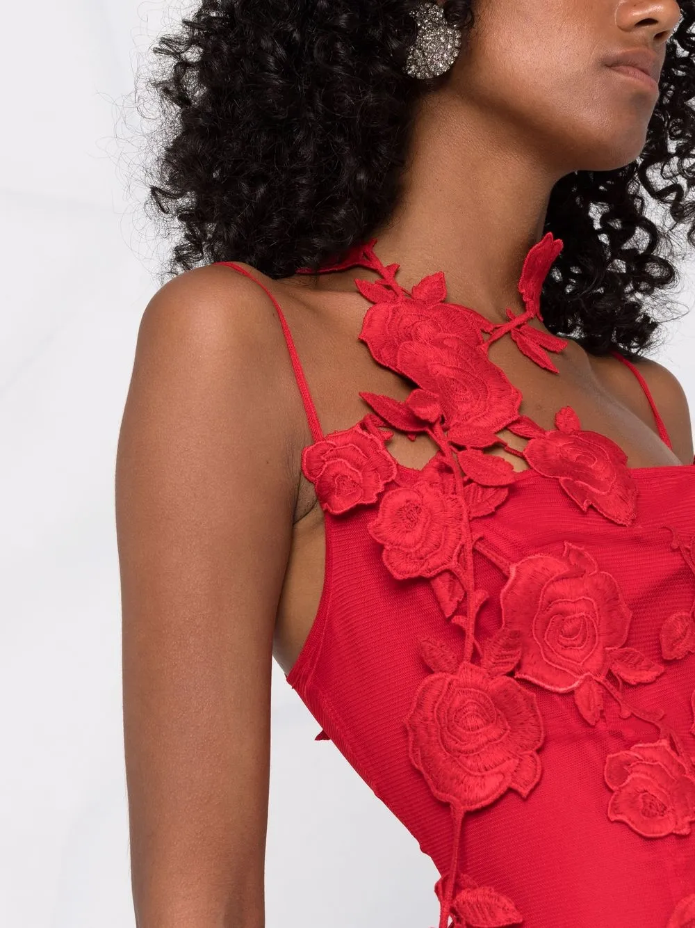 фото Blumarine платье на бретелях с аппликацией