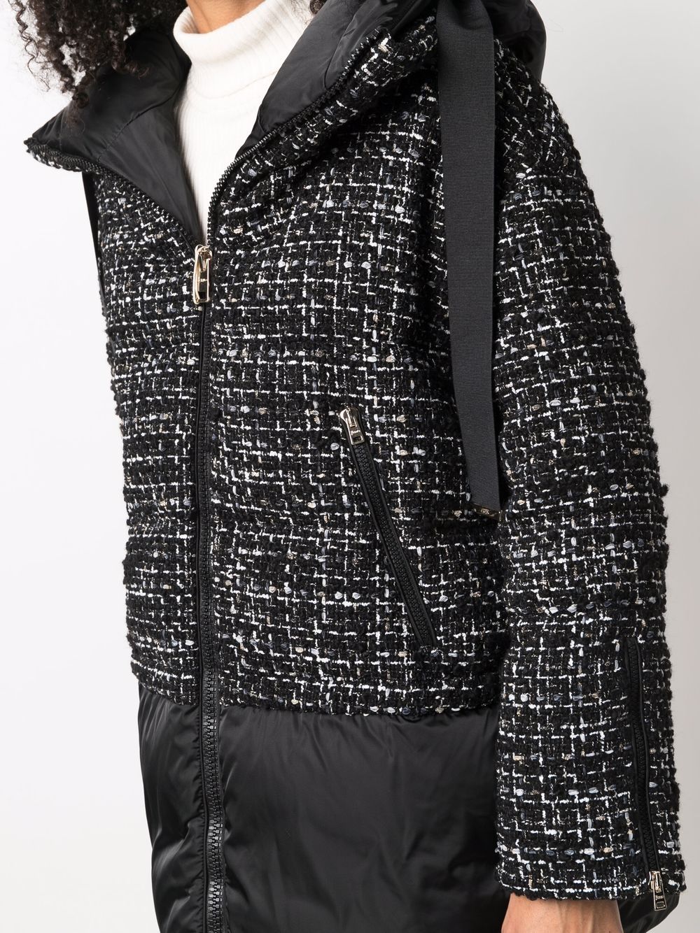 herno tweed puffer coat