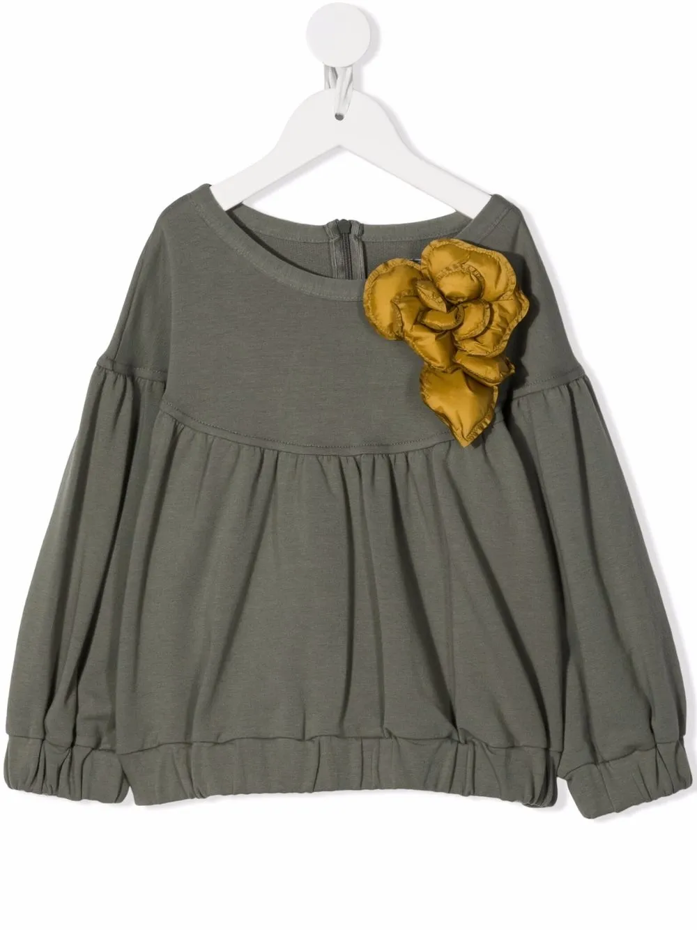 

Il Gufo blusa con apliques florales - Verde