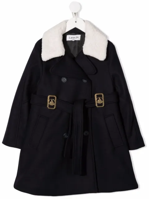 LANVIN KIDS معطف بخصر مربوط