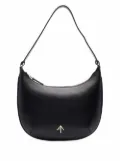 Manu Atelier Mani Mini logo-plaque shoulder bag - Black