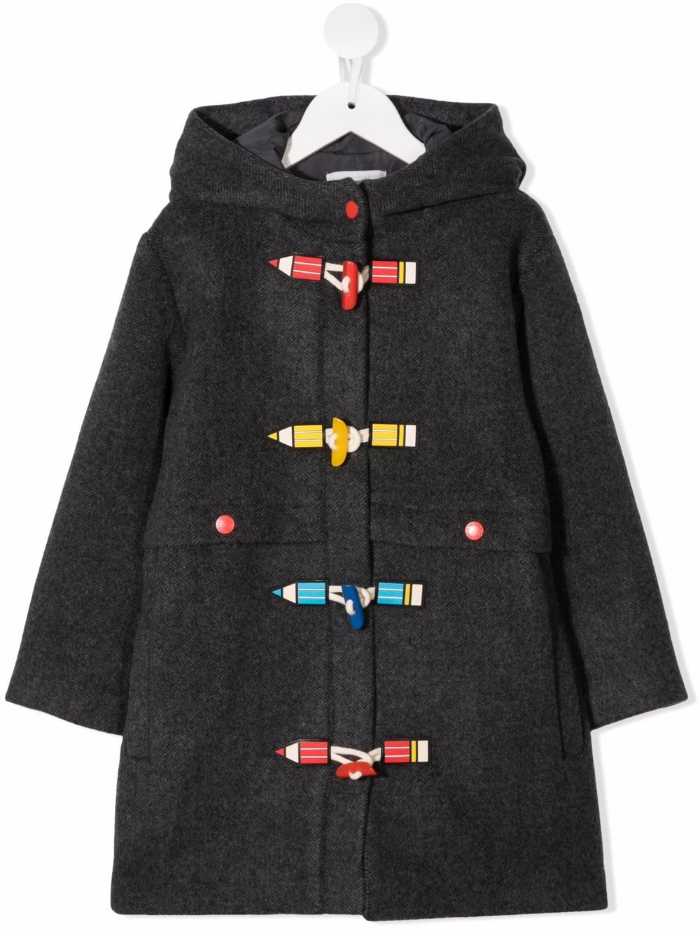 фото Stella mccartney kids шерстяное пальто с застежкой тогл