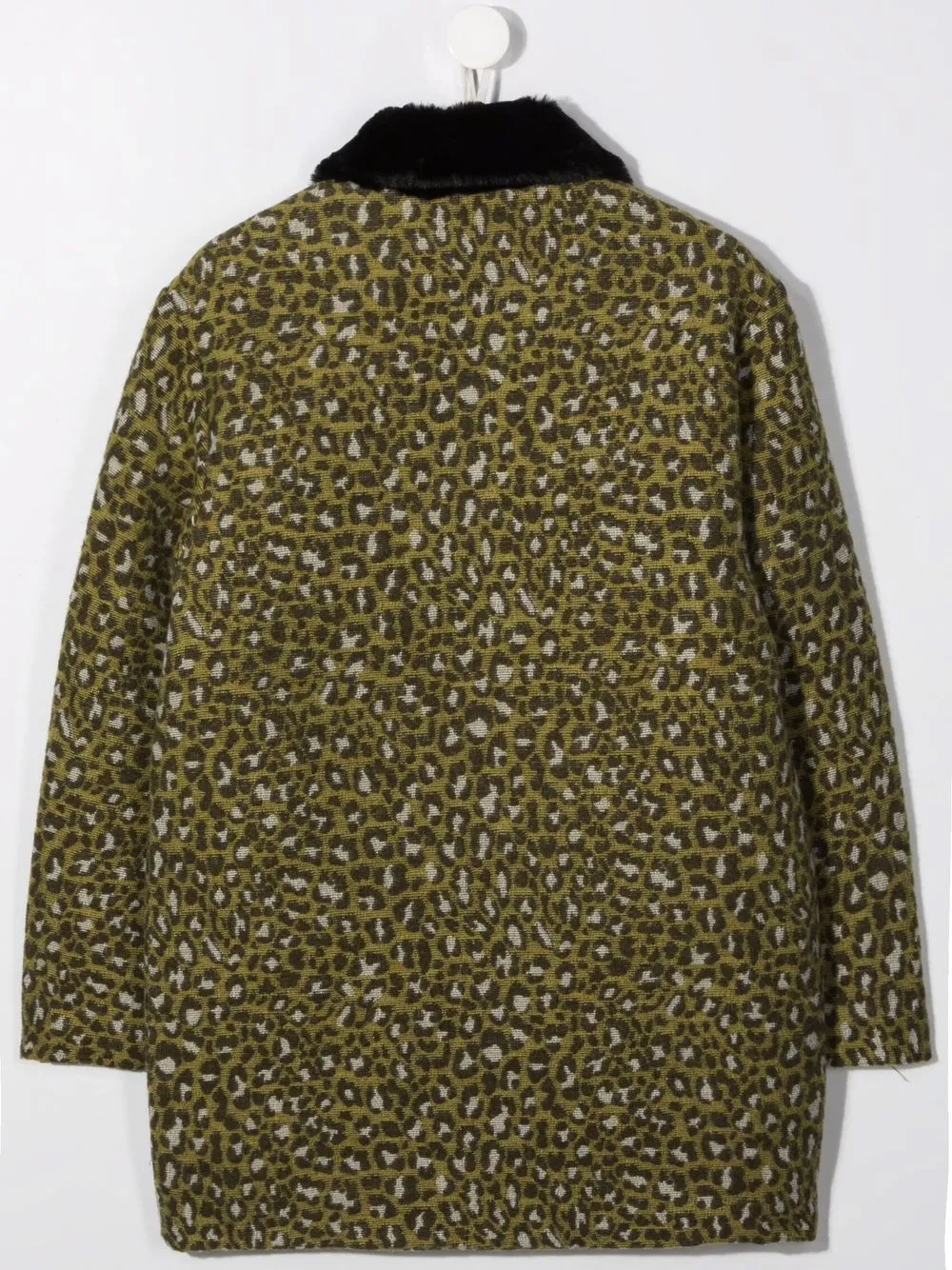 Shop Paade Mode Teen Leopard-print Coat In 绿色