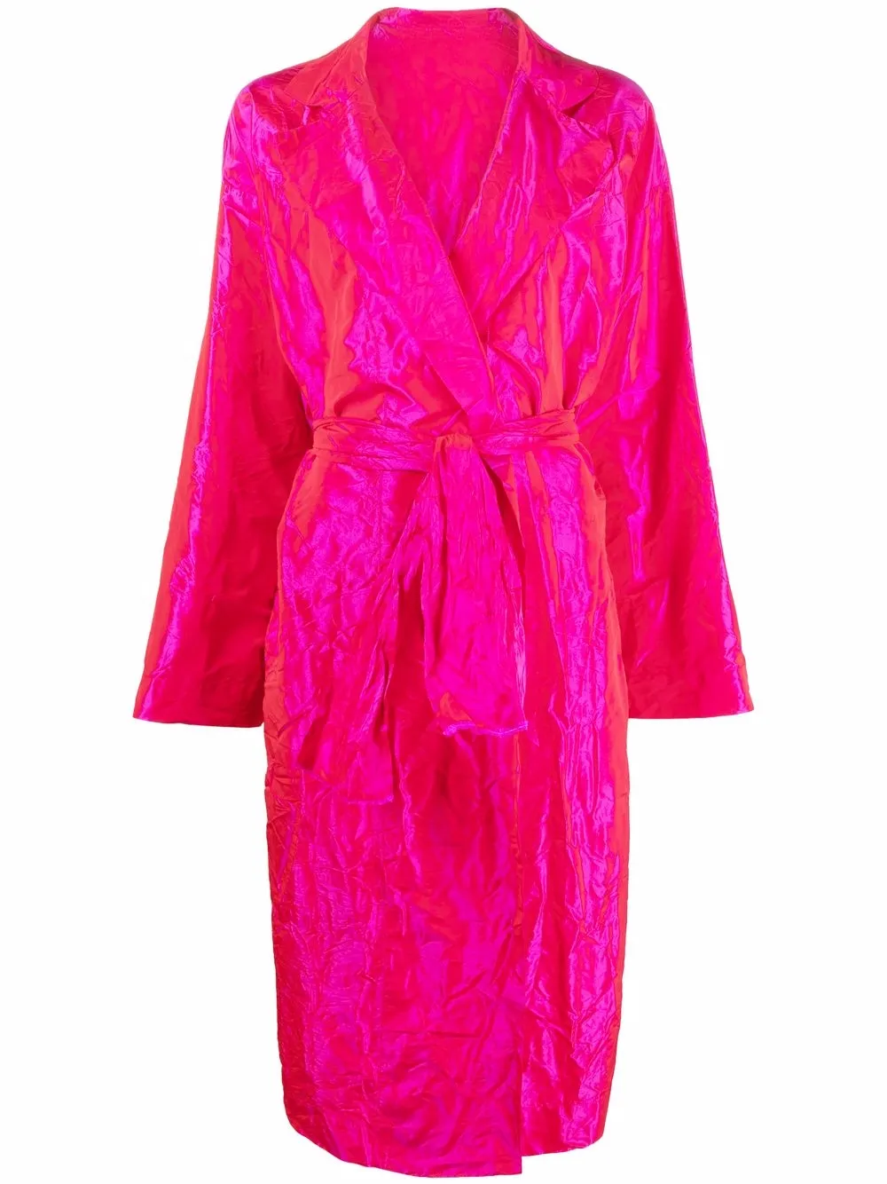 Daniela Gregis metallic silk trench coat