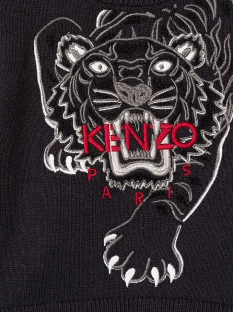 Shop Kenzo Kids Tiger Motif Embroidered Logo Jumper With Express Delivery Farfetch