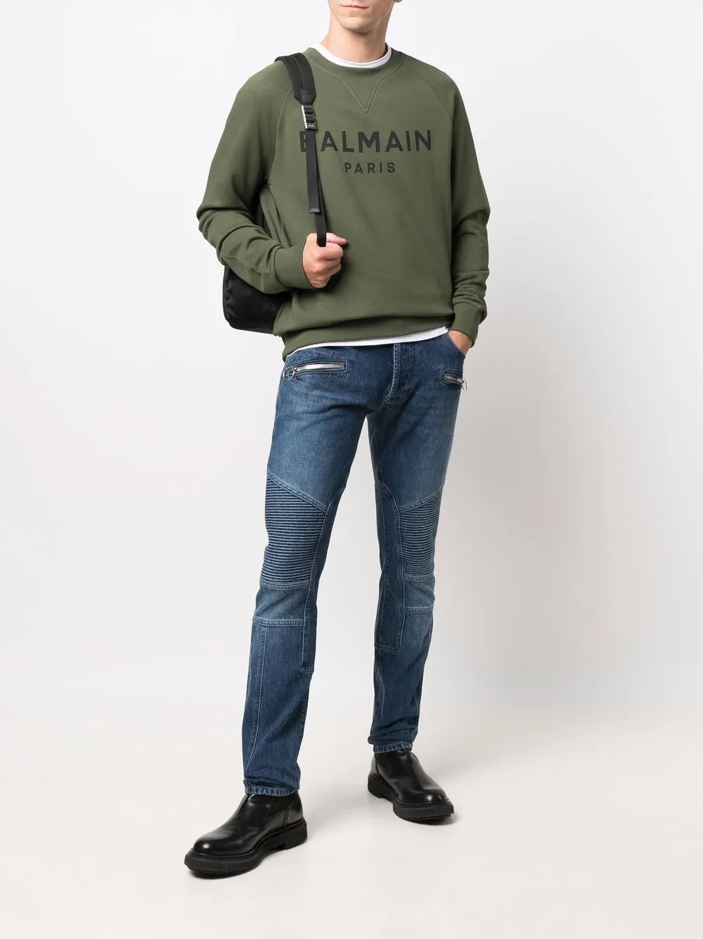 фото Balmain джинсы скинни со вставками