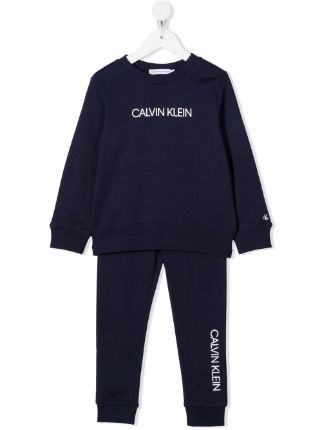 Calvin Klein Girls White & Navy Pyjama Set