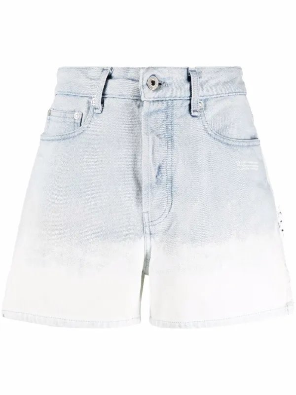 off white gradient shorts