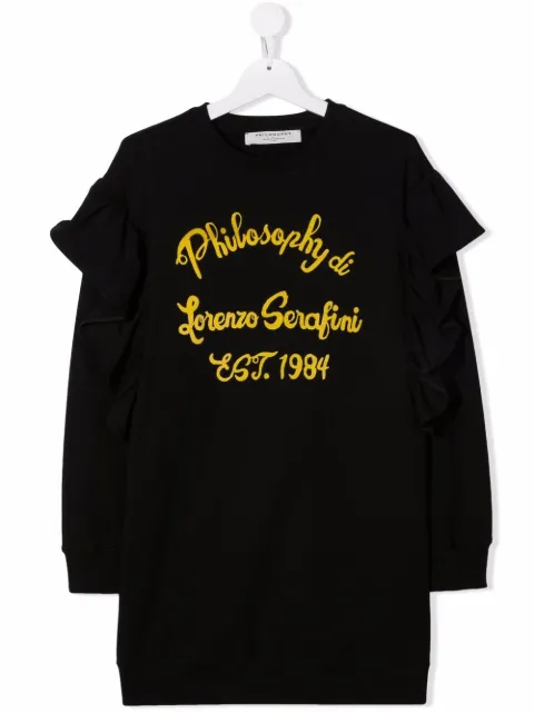Philosophy Di Lorenzo Serafini Kids TEEN logo-print sweater dress