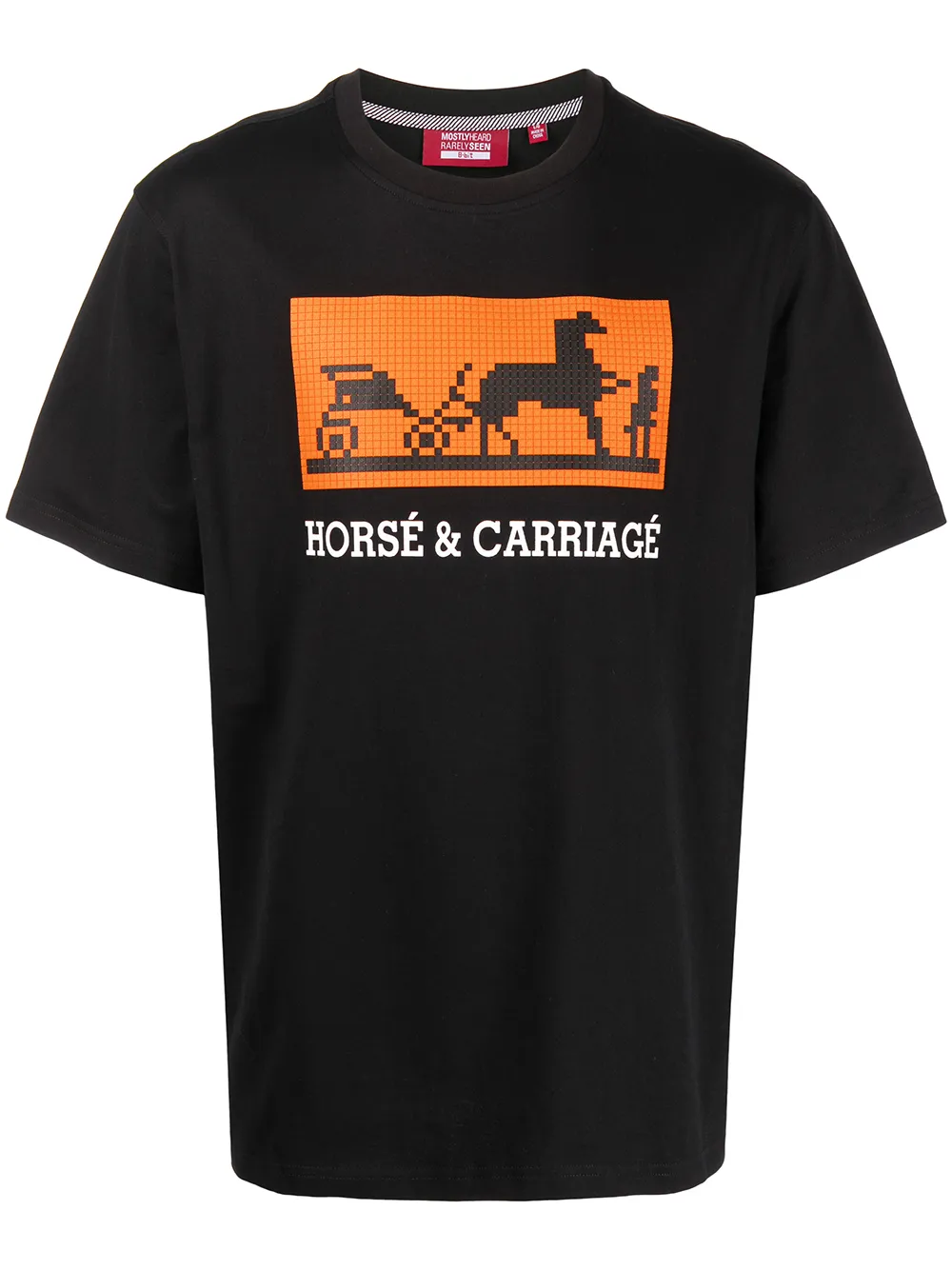 

Mostly Heard Rarely Seen 8-Bit Horsé & Carriagé graphic T-shirt - Black