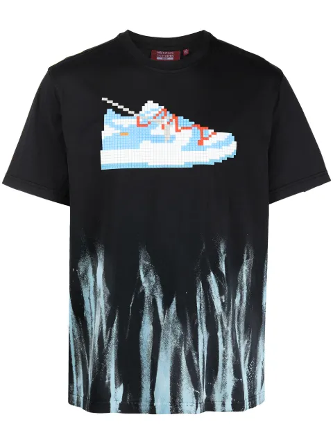 Mostly Heard Rarely Seen 8-Bit drip-dye sneaker-print T-shirt