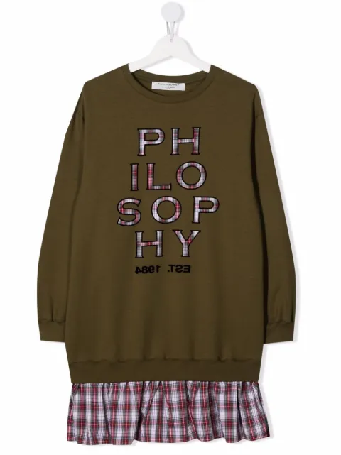 Philosophy Di Lorenzo Serafini Kids TEEN logo-print sweater dress