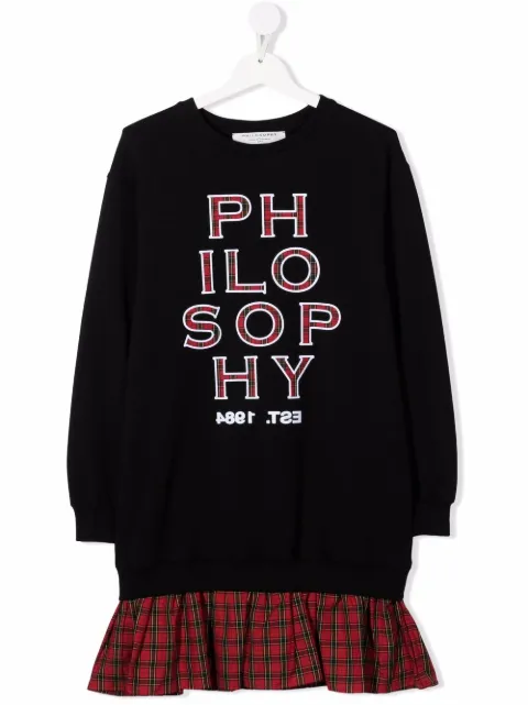 Philosophy Di Lorenzo Serafini Kids TEEN logo-print sweater dress