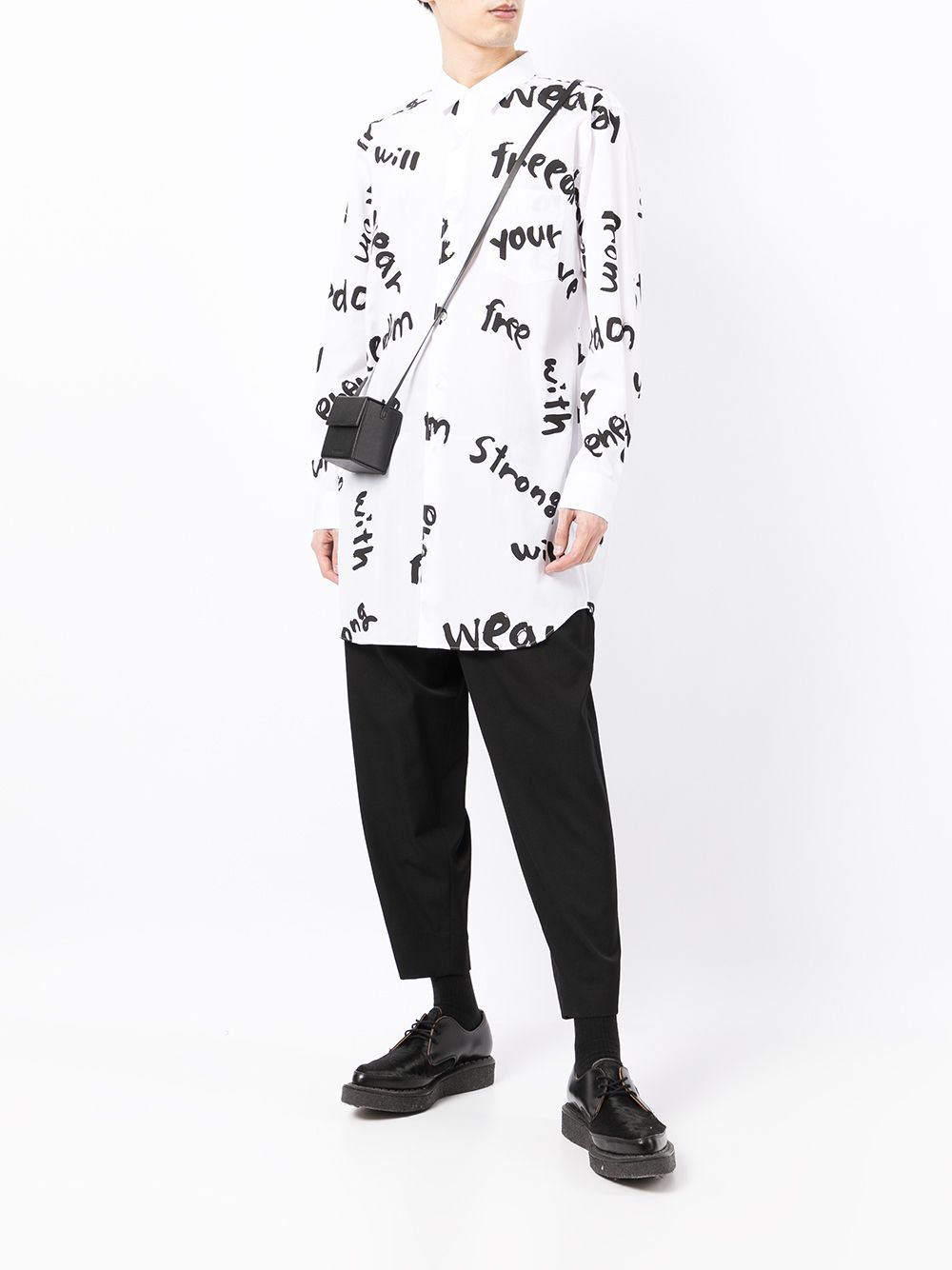 фото Comme des garçons homme plus all-over logo long-sleeve shirt