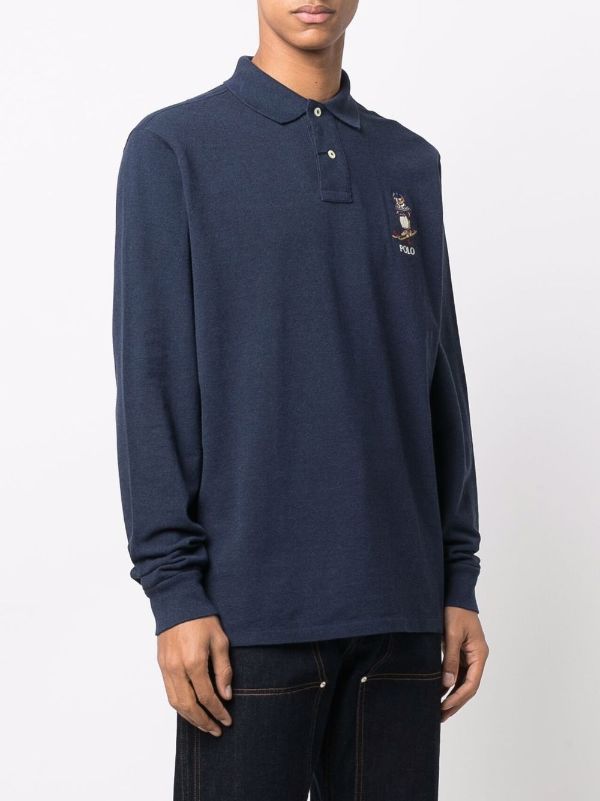 ralph lauren teddy bear long sleeve polo