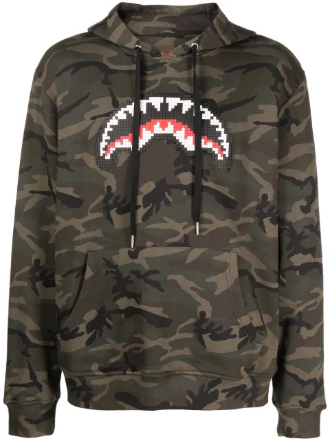 Mostly Heard Rarely Seen 8-Bit Shark Mouth camouflage hoodie 