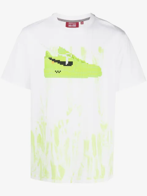 Mostly Heard Rarely Seen 8-Bit dip-dye volt sneaker-print T-shirt