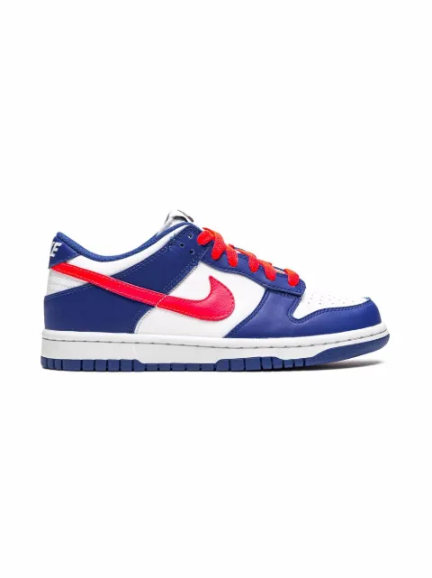 Nike Kids Dunk Low "Bright Crimson/Game Royal" sneakers