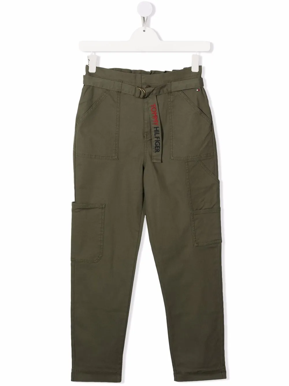 фото Tommy hilfiger junior прямые брюки с вышитым логотипом