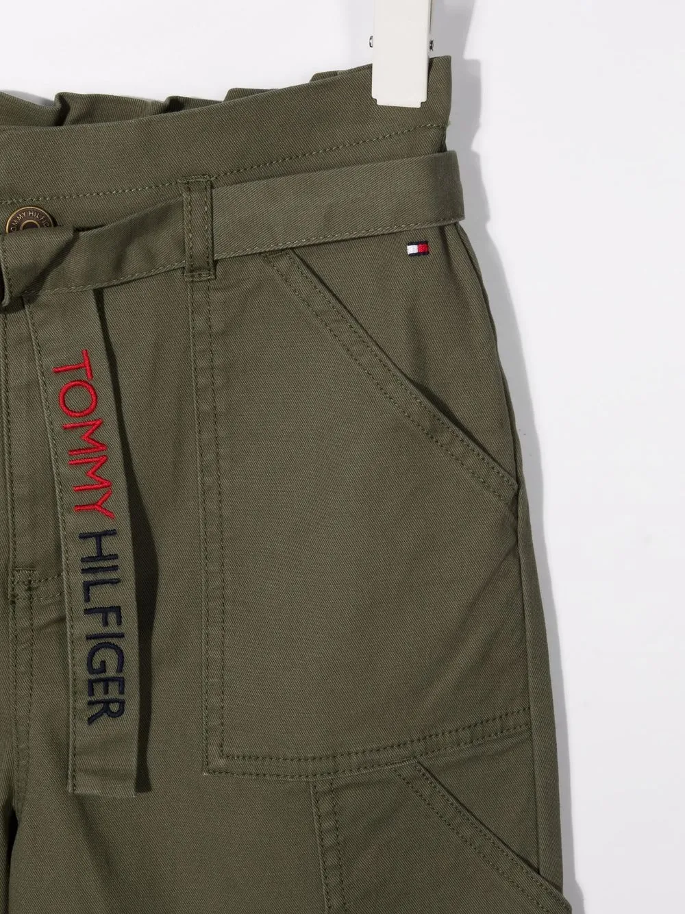фото Tommy hilfiger junior прямые брюки с вышитым логотипом