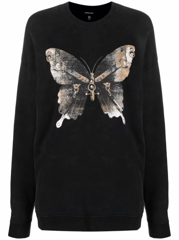 R13 butterfly-print crewneck sweatshirt 