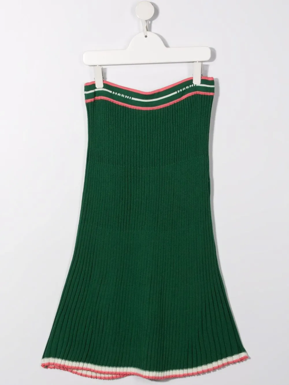 фото Marni kids юбка в рубчик с логотипом