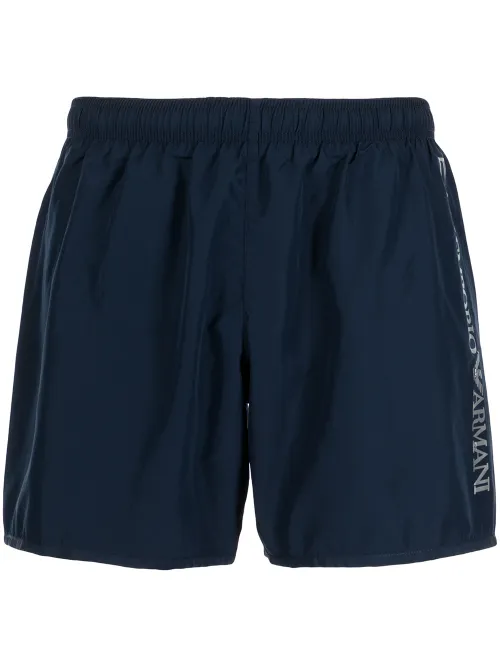 Short de bain métallisé à logo imprimé - Ea7 Emporio Armani - Modalova