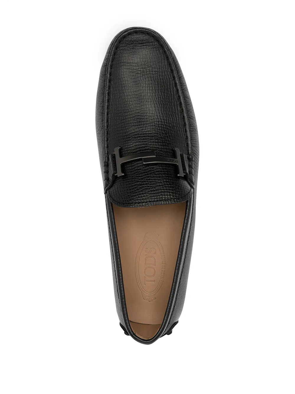 Gommini textured leather loafers