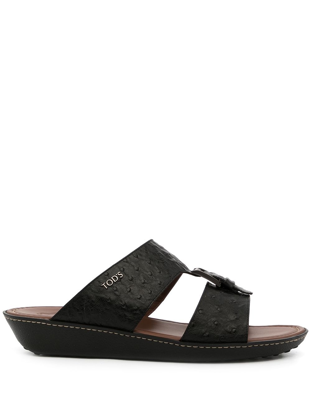 Tod's textured leather sandals Black