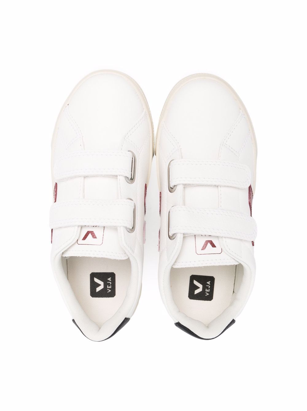 Veja Kids white & black touch-strap low-top trainers for kids ...