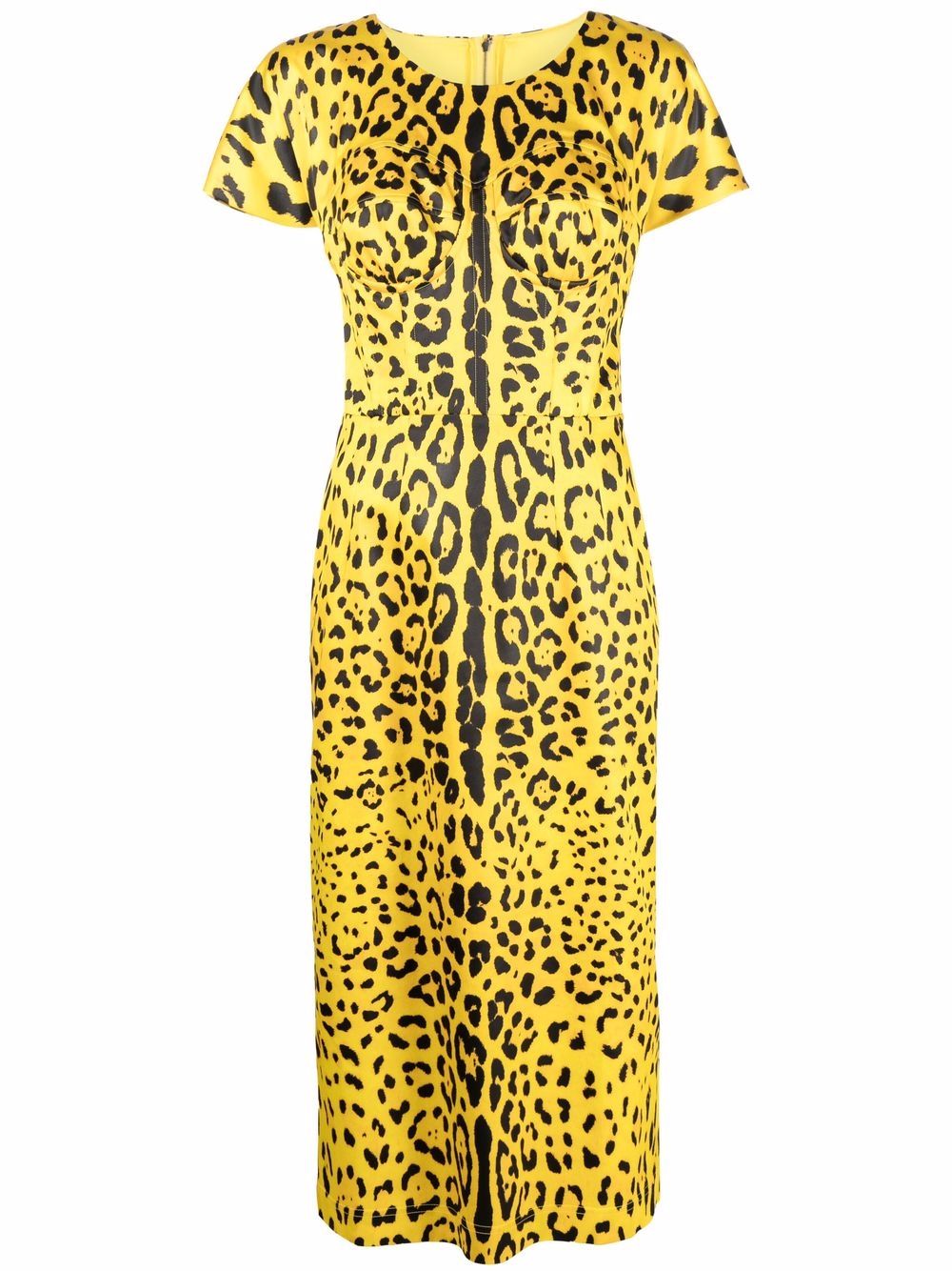 Yellow and black hot sale leopard print dress