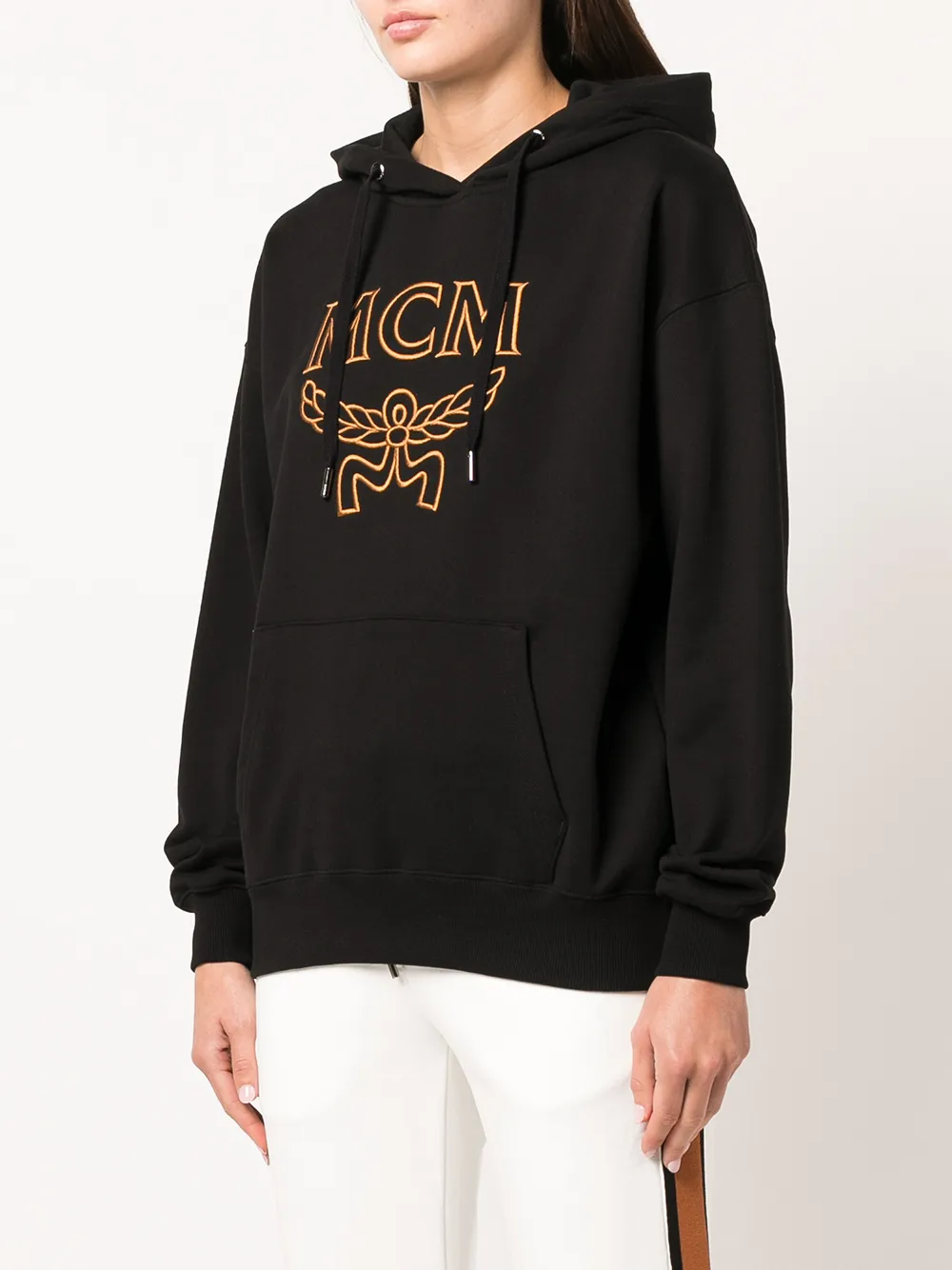 lilac borg mcm embroidered hoodie
