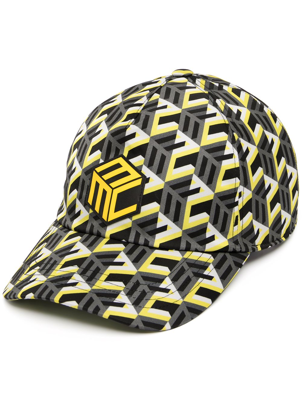 

MCM gorra con monograma y motivo geométrico - Negro