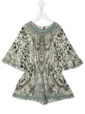 Camilla Snow Whispers animal-print playsuit - Neutrals
