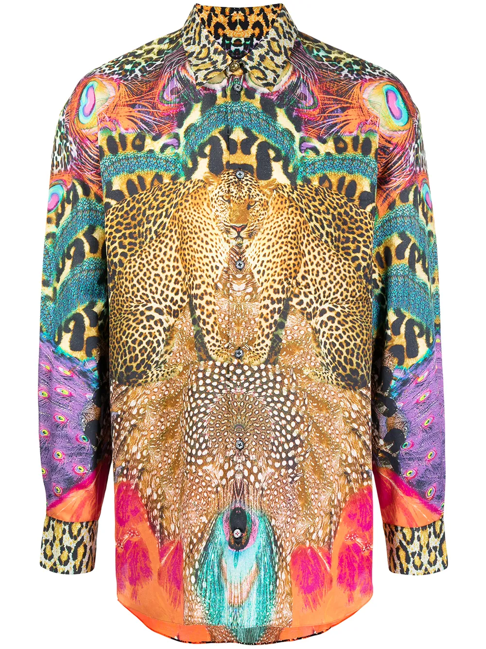 

Camilla graphic-print button-up shirt - Multicolour