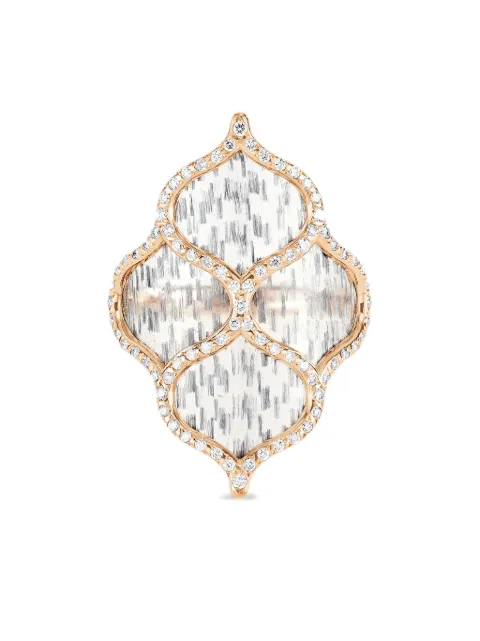 Boghossian 18kt rose gold Titanium Fiber rain diamond ring
