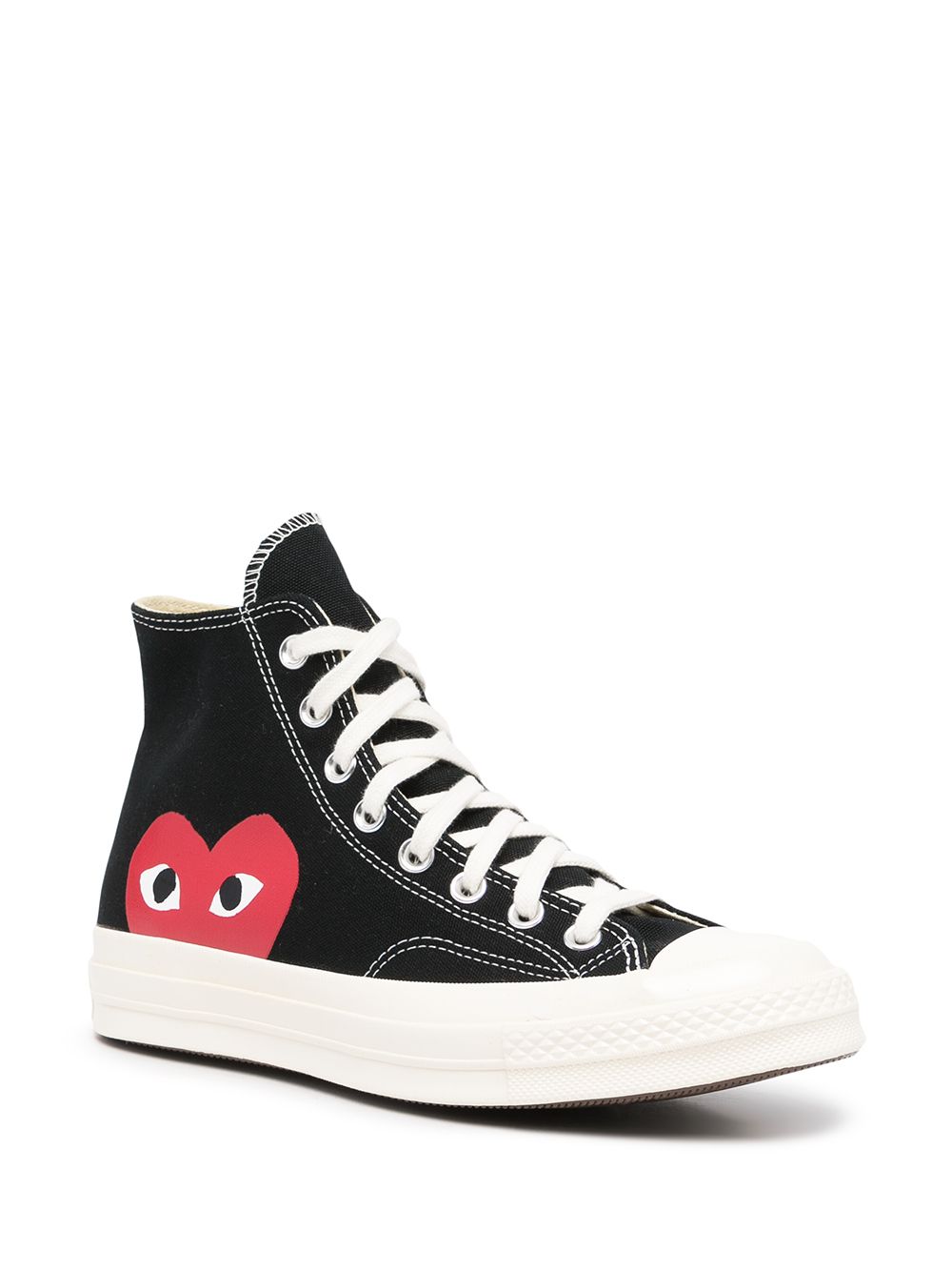 фото Comme des garçons высокие кеды chuck taylor из коллаборации с converse