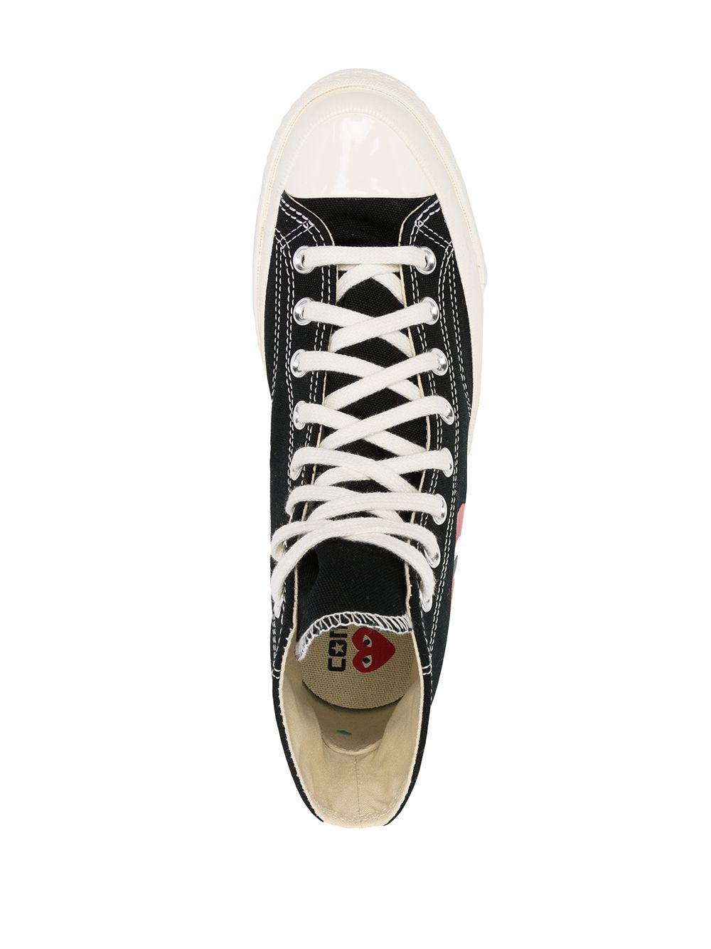 фото Comme des garçons высокие кеды chuck taylor из коллаборации с converse